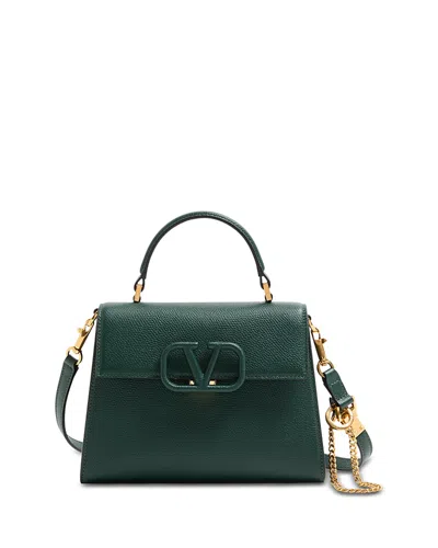 Valentino Garavani Vsling Small Vlogo Convertible Top Handle Bag In Green