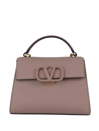 Valentino Garavani Cross-body Bag With Detachable Strap And Top Handle In Pink