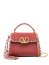 Valentino Vsling Velvet-effect Braided Cross Body Bag In Pink