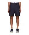Valentino Waist And Loop Pleated Shorts In Black