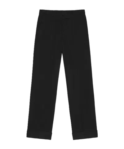 Valentino Waistband Casual Pants In Black
