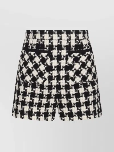 VALENTINO WAISTBAND ELASTIC TEXTURED FABRIC POCKETS SIDE
