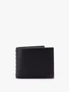 Valentino Rockstud Textured Studded Bi-fold Wallet In Black
