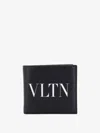 Valentino Vltn Logo Leather Bi-fold Wallet In Black