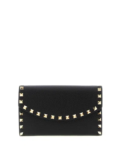 Valentino Garavani Wallet On Chain In Black