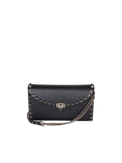 Valentino Garavani Valentino Wallet On Chain Rockstud Black Bag