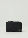 Valentino Garavani Vlogo-signature Leather Wallet In Black
