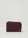 Valentino Wallet  Garavani Men Color Burgundy In Burgundy