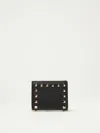 Valentino Rockstud Flap Wallet In Black