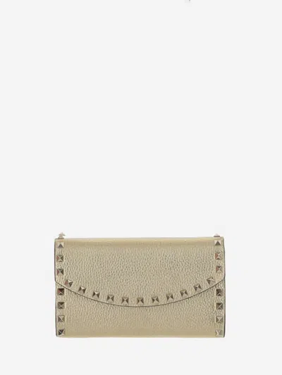 Valentino Garavani Wallet  Woman Color Gold In Gray
