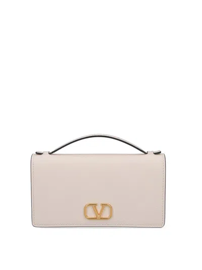 Valentino Garavani Wallet With Chain In White