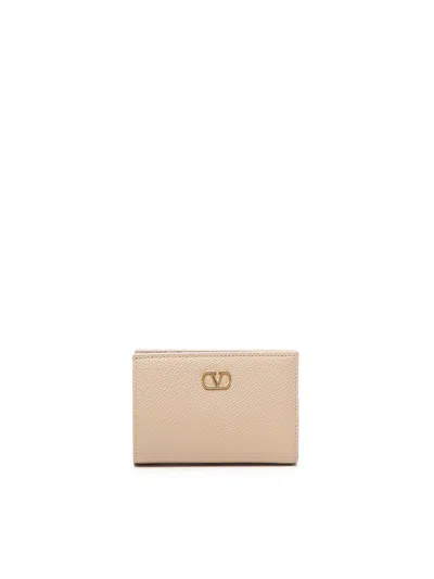 Valentino Garavani Wallet With Logo In Burgundy