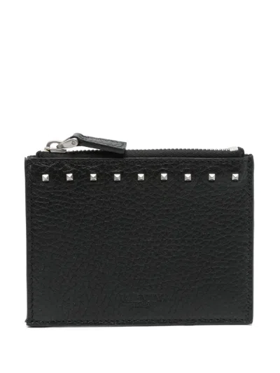 Valentino Garavani Wallet With Rockstud Detail In Black