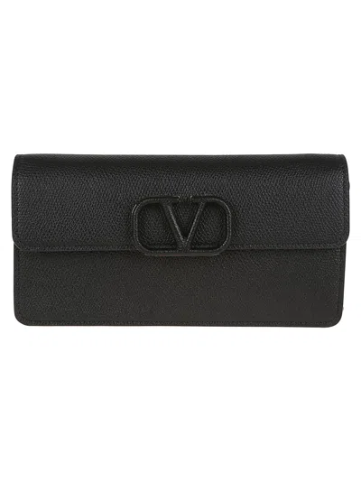 Valentino Garavani Wallet W/strap In Nero