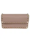 Valentino Wallet W/strap Rockstud Platinum Studs