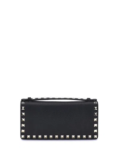 Valentino Garavani Wallet W/strap Rockstud Vitello Stam