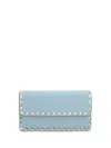 Valentino Rockstud Shoulder Bag In Blu Porcellana
