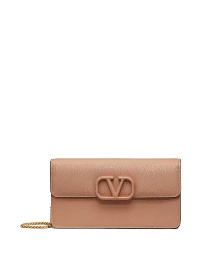 Valentino Garavani Wallet W/strap Rose Cannelle In Pink