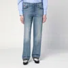 Valentino Straight-fit Denim Pants With Colorful Embellishments In Blue