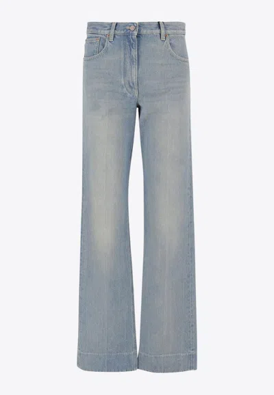 VALENTINO WASHED STRAIGHT-LEG JEANS