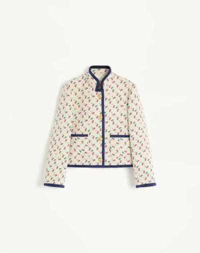 Valentino Garavani Embroidered Jacquard Jacket In Multi