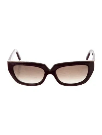 Pre-owned Valentino Wayfarer Gradient Sunglasses In Burgundy