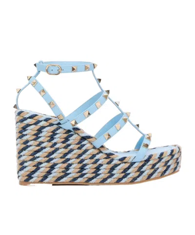 Valentino Garavani Wedge Sandals In Multicolor