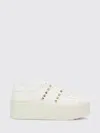 Valentino White Rockstud Elegant Sneakers With Golden Studs In White