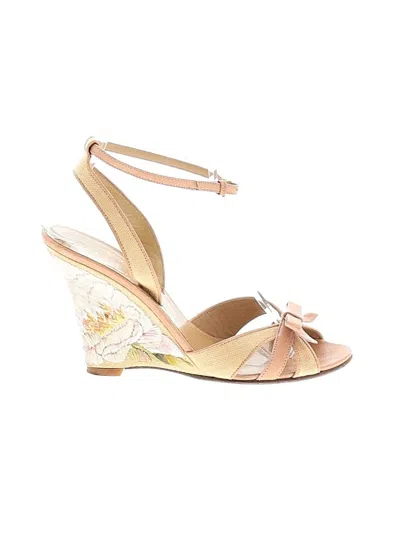 Pre-owned Valentino Garavani Wedges In Gold