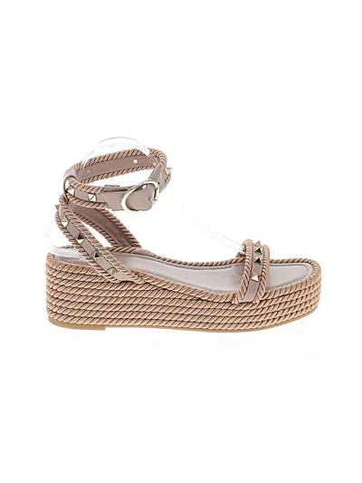 Pre-owned Valentino Garavani Wedges In Tan
