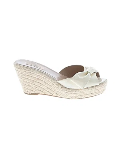 Pre-owned Valentino Garavani Wedges In White