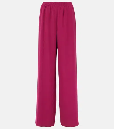 Valentino Weite Hose Aus Cady Couture In Phalaris Magenta