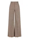 Valentino Welt-pockets Wool Trousers In Brown