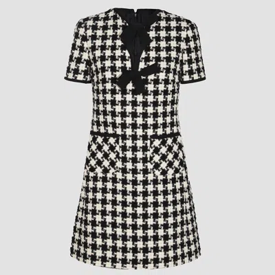 VALENTINO WHITE AND BLACK MINI DRESS