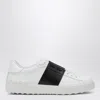Valentino Calfskin Sneakers With Contrasting Bands And Rubber Studs In White