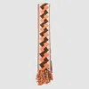 Valentino Garavani Multicolor Jacquard Scarf With Fringed Edges In Avoriomarronearancio