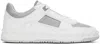 Valentino Freedots Leather Sneaker In Bianco/pastel Grey