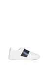 Valentino Garavani Minimalist Leather Sneakers With Contrasting Stripe Detail And Vlogo Signature In Animal Print