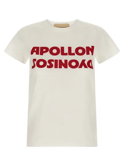 VALENTINO WOMEN WHITE APOLLON/DYONISOS PRINT T-SHIRT, S LUXURY T-SHIRTS FOR WOMEN DARVEYS