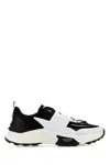 Valentino True Act Leather-trimmed Mesh And Rubber Sneakers In White