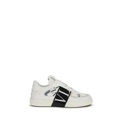 Valentino Garavani White Calf Leather Bos Taurus Low Top Sneakers