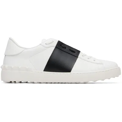 Valentino Garavani White Calfskin Open Sneakers