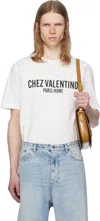 Valentino Cotton Crew Neck T-shirt With Graphic Print In A03 Ivory