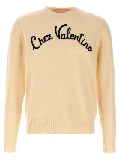 VALENTINO WHITE CHEZ VALENTINO SWEATER