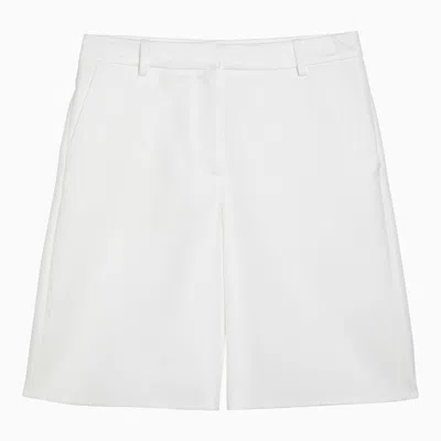 Valentino White Cotton Bermuda Shorts Women