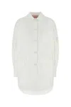 Valentino Giubbino Oversize In Misto Cotone Bianco Donna In Bianco