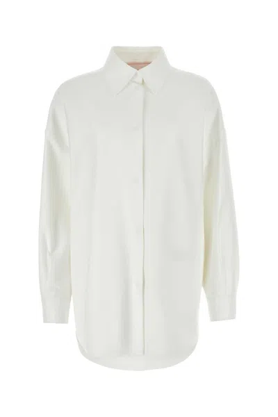 Valentino Garavani White Cotton Blend Oversize Shirt