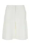 Valentino Garavani Women White Cotton Blend Shorts