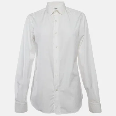 Pre-owned Valentino White Cotton Button Up Shirt S