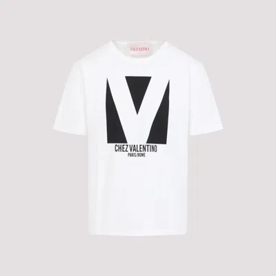 VALENTINO WHITE COTTON CHEZ T-SHIRT